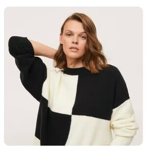 Mango women’s checkered sweater